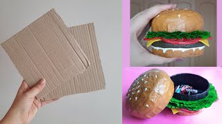 Easy DIY Burger Box| Using Cardboard| Handmade Craft| Best out of waste