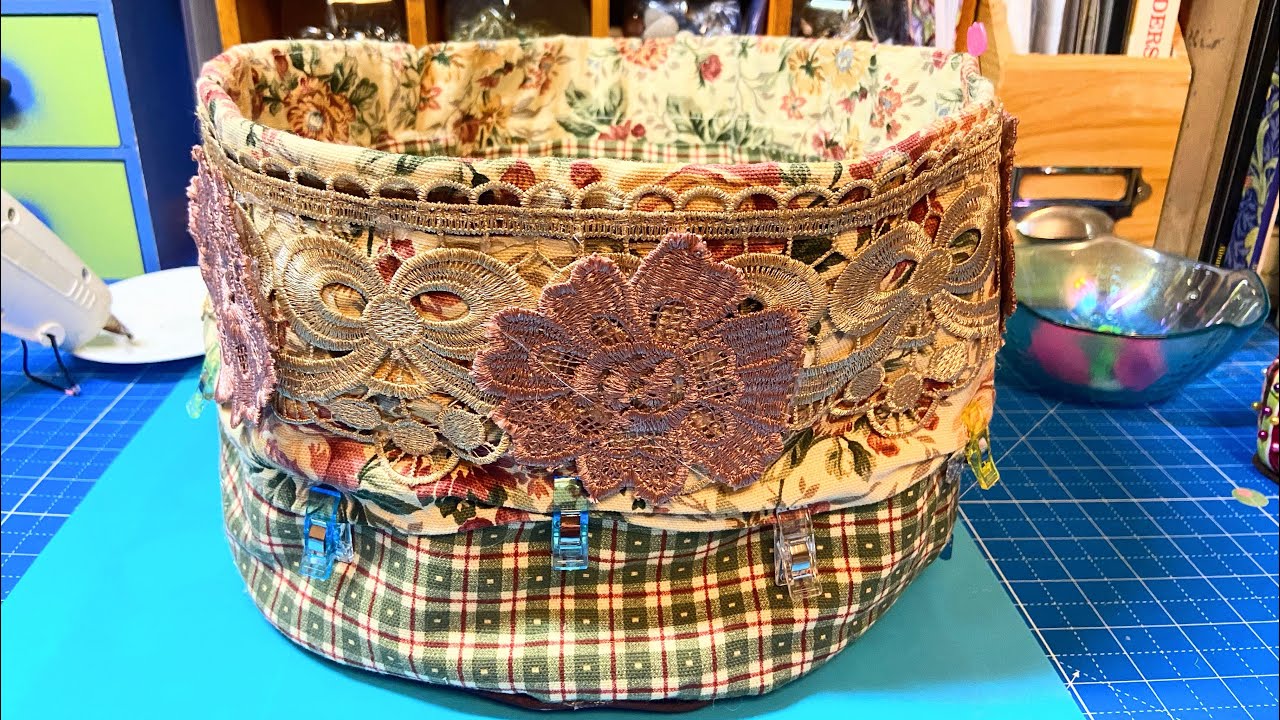 No Sew-Fabric Vessel/Basket (Part 2) - 