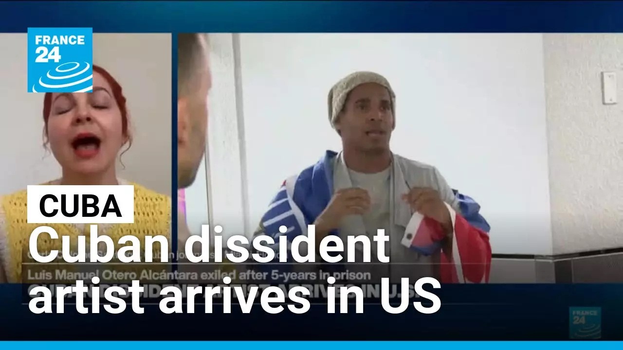 Cuban dissident artist arrives in US after 5-years in prison • FRANCE 24 English