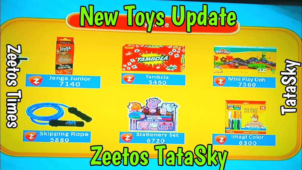 Zeetos Toys New Update | 6th October 2021 | TataSky | Zeetos Times