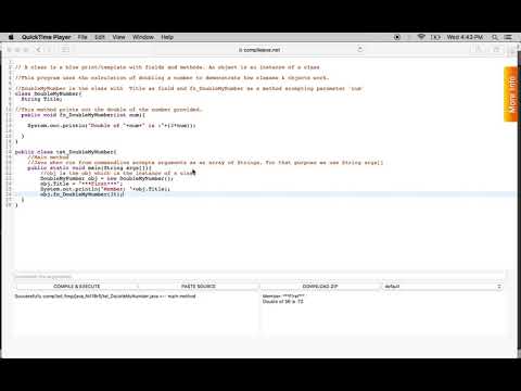 1. Sample JAVA program - Classes & Objects