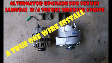ALTERNATOR UPGRADE into a 1988 Suzuki Samurai with a Suzuki Sidekick (1.6L 16 Valve) Engine