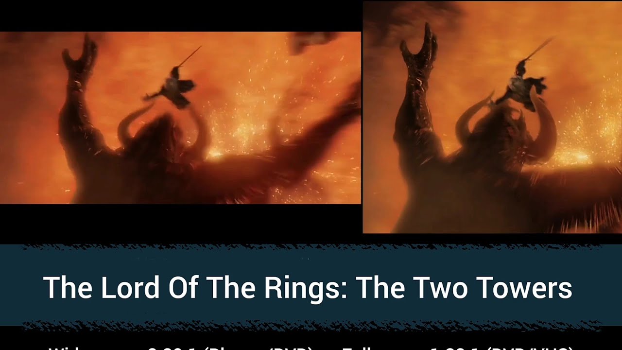 The Lord Of the Rings: The Two Towers widescreen vs full screen DVD ...