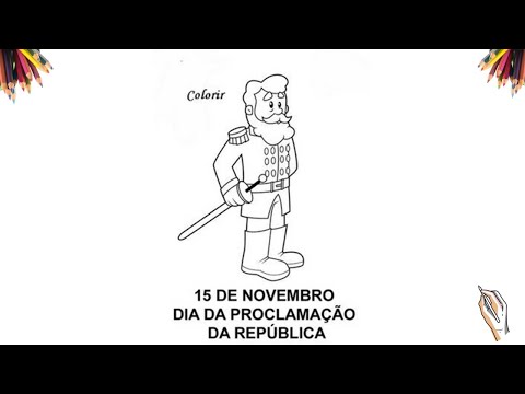 Desenho para Colorir 🇧🇷 | Proclamação da República – 15 de Novembro
