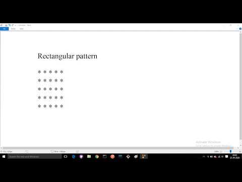 BASIC Rectangular pattern using loops in C language