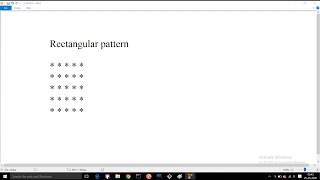 BASIC Rectangular pattern using loops in C language
