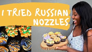 I TRIED RUSSIAN PIPING NOZZLES| ICING CUPCAKES | HOW TO MAKE A PIPING BAG | South African YouTuber