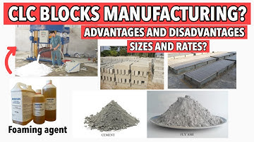 cellular lightweight concrete blocks || CLC Blocks manufacturing || Advantages, disadvantages, rates