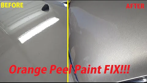 How do you remove orange peel before clear coat?