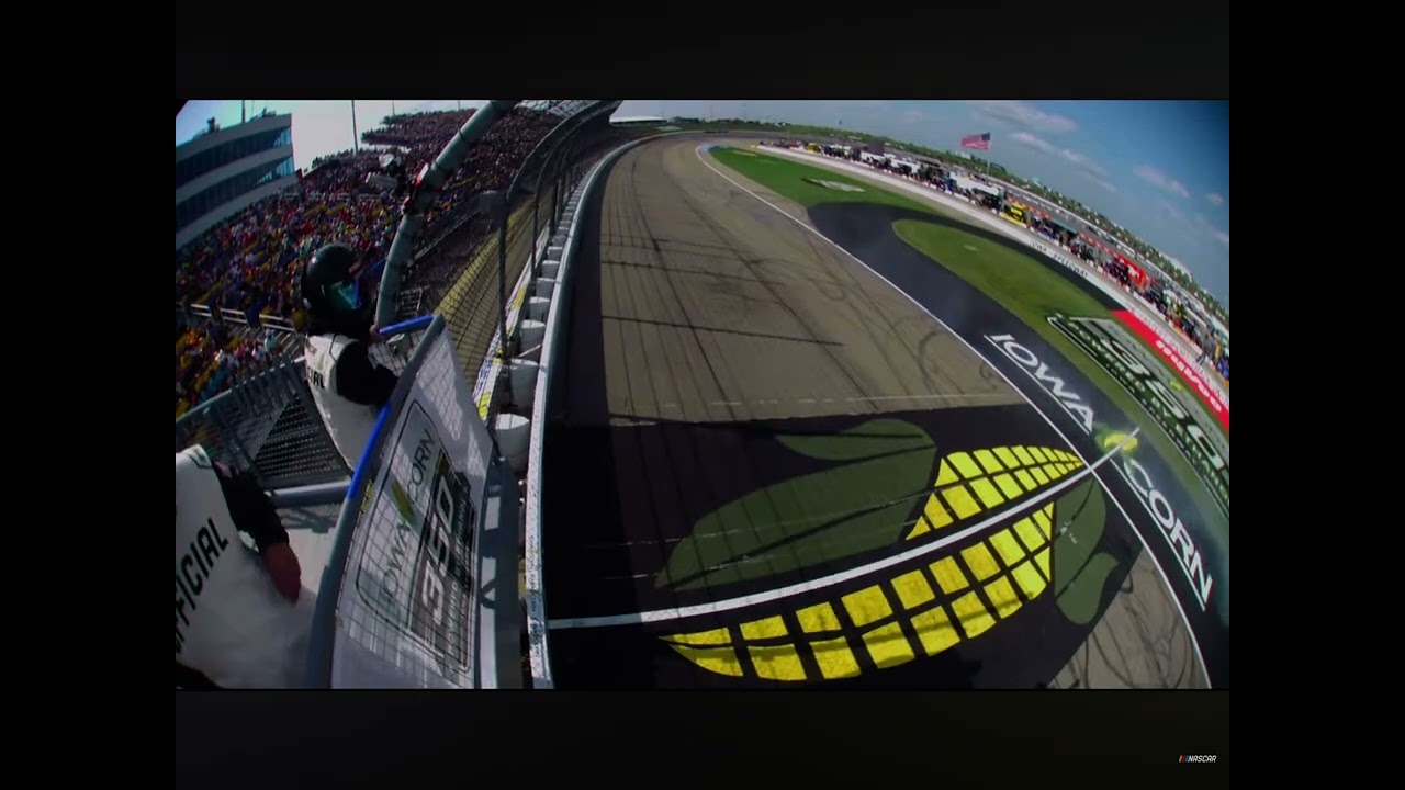 Replays of Cody Ware spin - 2025 NASCAR Cup Series Iowa 