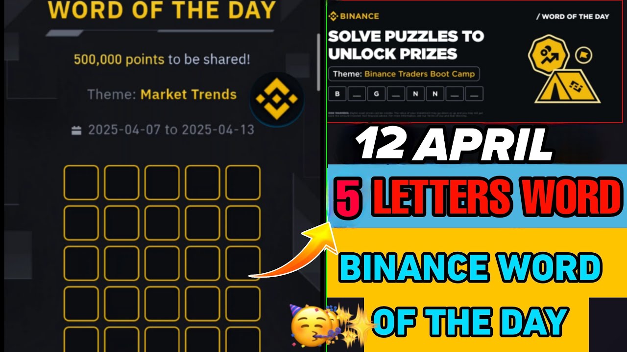 Binance Word of the Day Answer Today 12 April 2025 | 5 Letter Binance Word  of the Day Answer