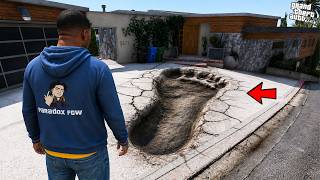 Franklin and Shinchan Found a Giant Monster Footprint Ever In GTA 5 | Paradox FTW