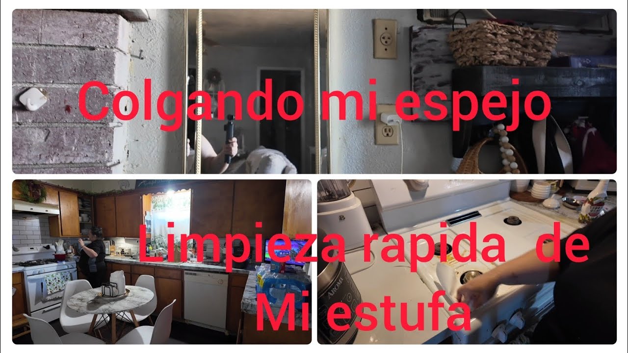 UN DIA SIN LIMPIAR MI ESTUFA//SUPER SUCIA /// COLGANDO ESPEJO// LIMPIEZA DW MI COSINA // yosoychio