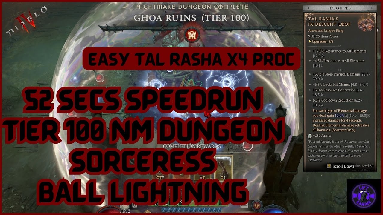 FASTEST [52 secs] TIER 100 SPEEDRUN EASY x4 TAL RASHA PROC BALL ...