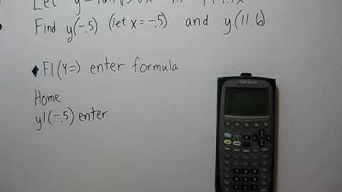 Evaluating Functions on a Calculator TI-89