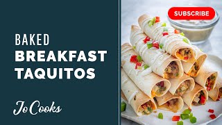 Flavor-Packed Baked Breakfast Taquitos: Easy and Delicious | JoCooks.com
