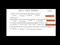 Quiz 3- Topic- SCIENCE