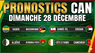 Pronostic Football Du Dimanche 28 Décembre 2025 Les 4 Matchs De La Can Côte Divoire - Cameroun.