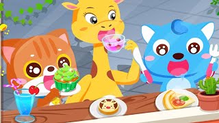 Baby Panda's Café | Make Coffee, Tea, Delicious Ice Cream & Yummy Cakes | BabyBus Game video screenshot 5