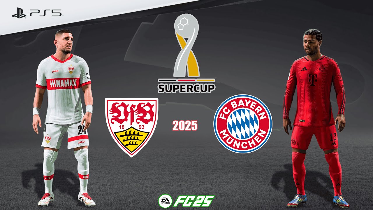 VfB Stuttgart vs. Bayern Munich Ft. Kane  | Super Cup Germany 2025 | Full Match | FC 25 - PS5™[4K]