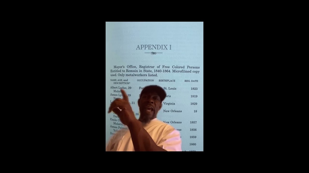 Free Ironworker’s and Blacksmith’s of New Orleans 1840 - 1864 