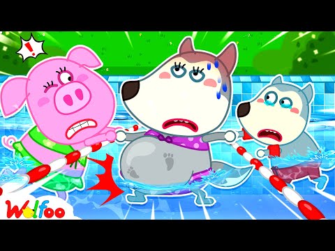 Mommy, Try Hard! - Wolfoo Takes Care of Mommy in Swimming Pool 🤩 Wolfoo Kids Cartoon