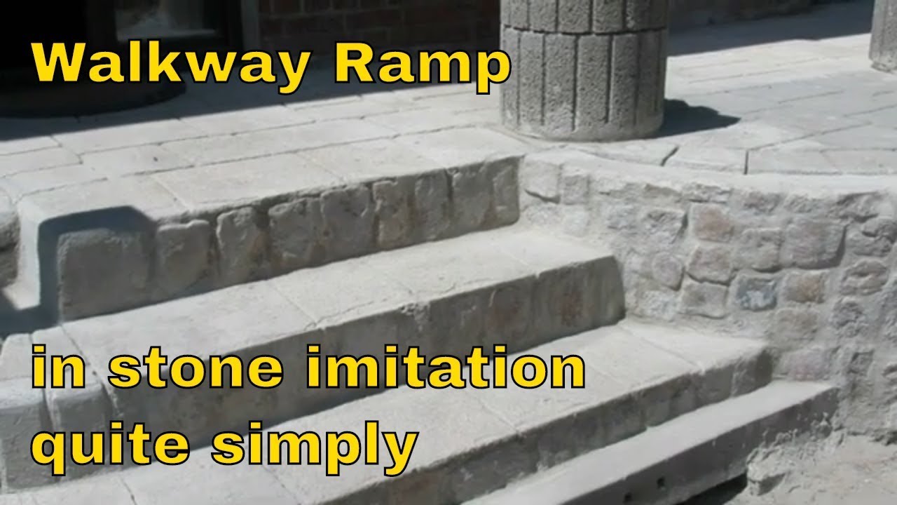 Concrete Stairs Walkway Ramp Stone imitation Quite and Simply How to pour Concrete Steps with Cement