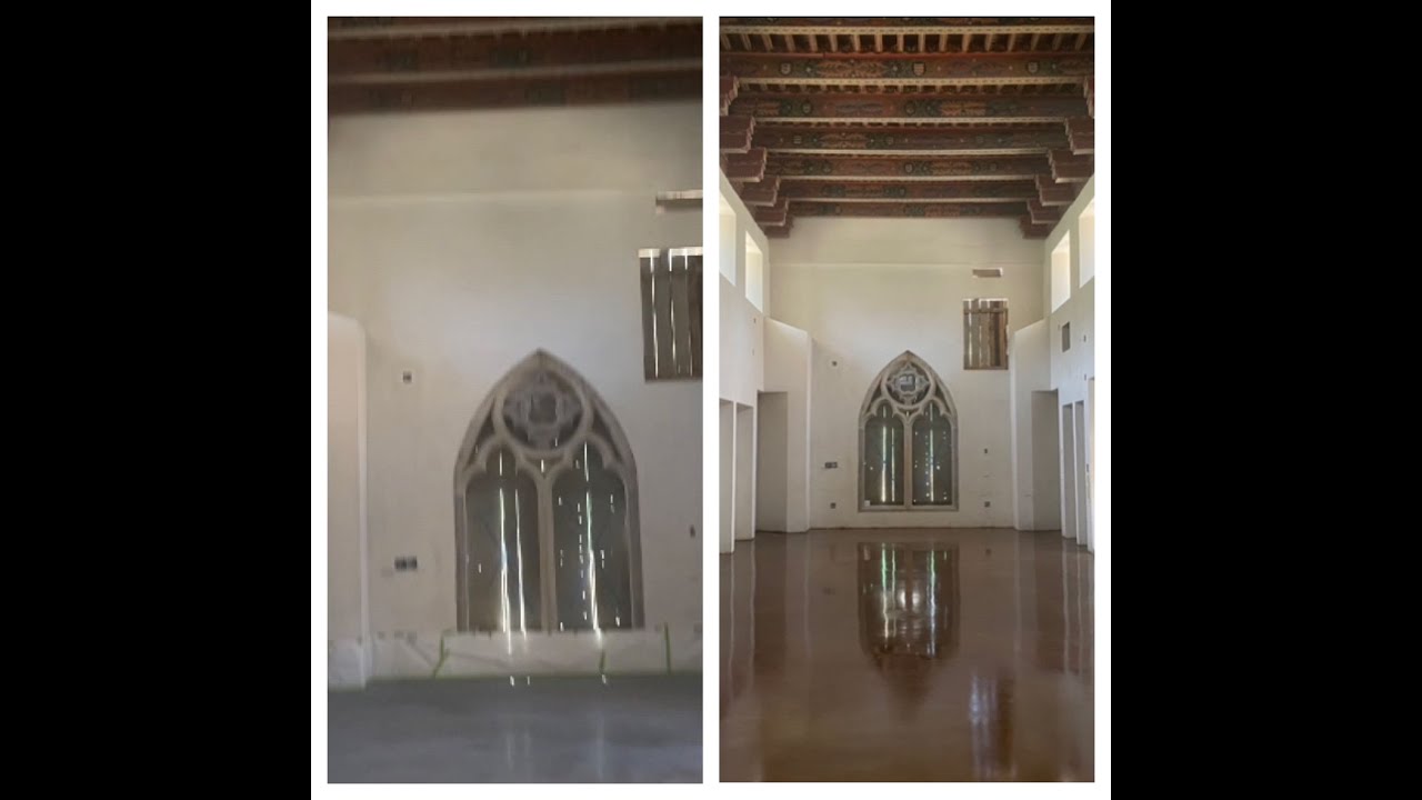 Museo La Milarca: piso de concreto con Sistema Kemiko (Oxidación de concreto) Proceso Completo