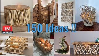 Las Mejores 150 ideas que verás con Troncos y Ramas Secas¡Tomé y realice todo esto▶️