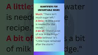 "Quantifiers for Uncountable Nouns: Comprehensive Guide with Examples and Usage"