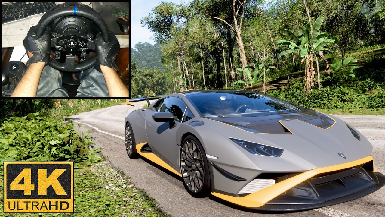 The new 1200hp Lamborghini Huracan STO 2020 (Anti lag) - Forza Horizon 5 | Thrustmaster T300rs - 4K