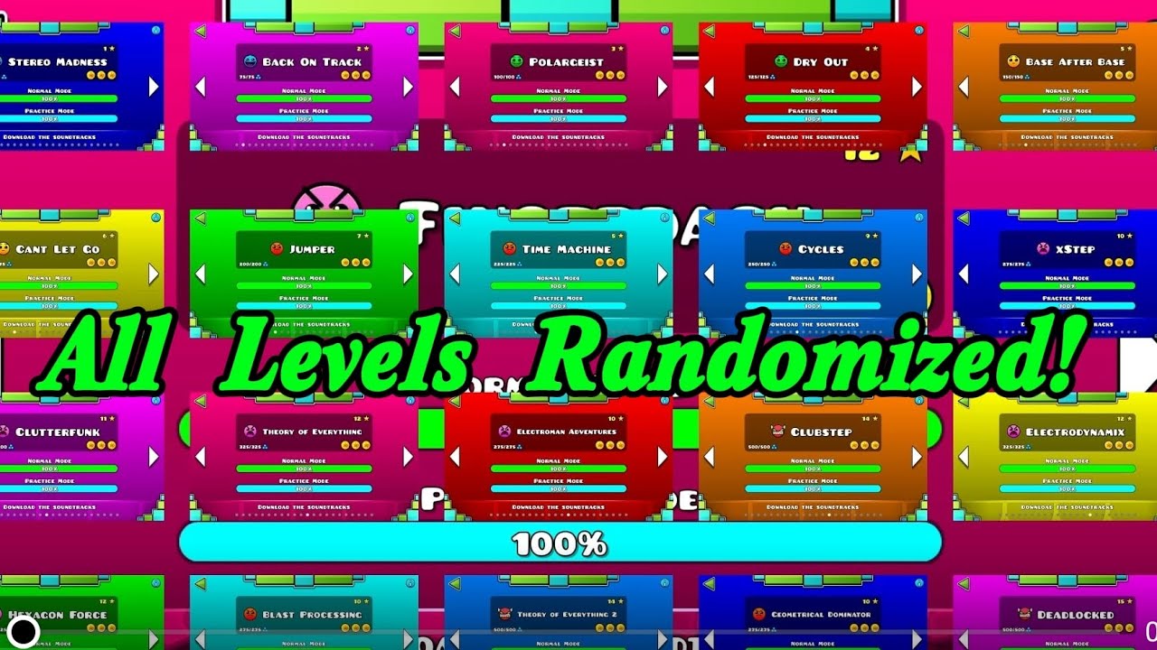 Geometrydash Randomized This Geometry Dash Randomizer is Insane! - YouTube