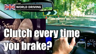 Should You Press the Clutch Every Time You Brake? How To Stop a Manual Car. Beginner Driving Lesson