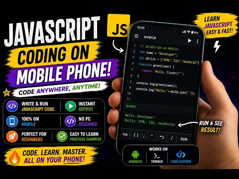 JavaScript Coding on Mobile Phone Part 1 | SPCK Editor Full Tutorial Hindi