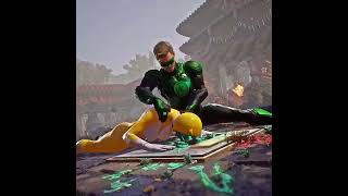 Green Lantern Uses Fatality On Yellow Ranger☠️#viral#gamer#game#gaming#gameplay#shorts#short#reel