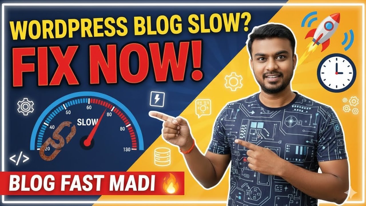 WordPress Website Speed Fast ಮಾಡೋದು ಹೇಗೆ? | Slow Site Fix in 5 Steps 🚀 | Techyapple 