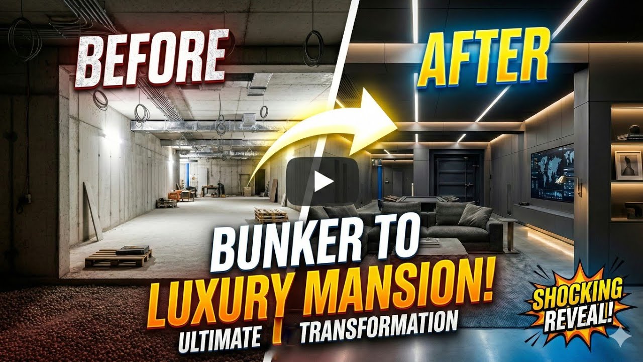 Time lapse - Beautiful Underground Bunker Transformation 