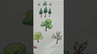 Sebuah Studi tentang Kehijauan Hutan: Empat Siluet Pohon yang Unik 🌲🌳🌿