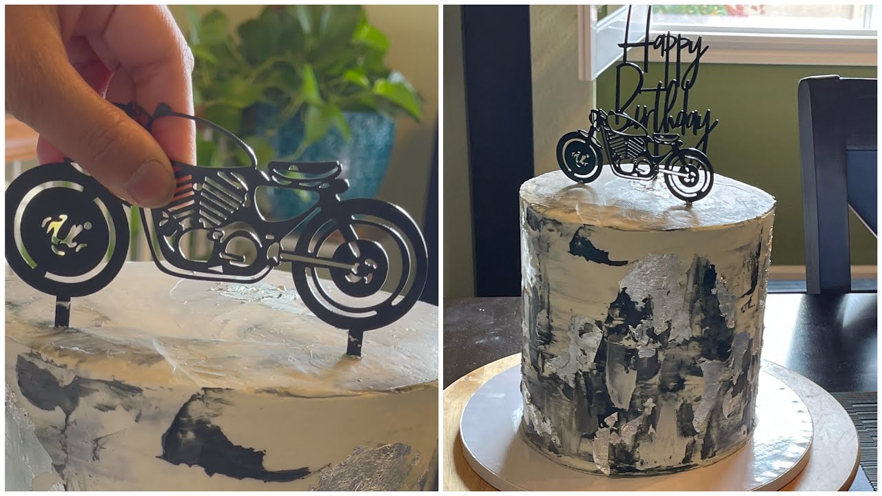Abstract Painted Bike cake