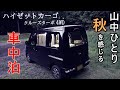 【山中ひとり車中泊】秋を感じる山中で一人静かに一夜を明かす。そこは、富士山に見守られた絶景の場所だった。【ハイゼットカーゴ・クルーズターボ4WD】