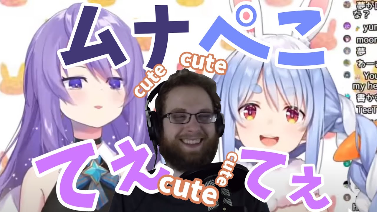 【外国人リアクション】ぺこらとムーナの国際交流に海外ニキ感動【日本語字幕】