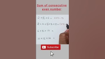 sum of consecutive even number #shorts #short #shortvideo #youtubeshorts #ytshorts #viral #trending