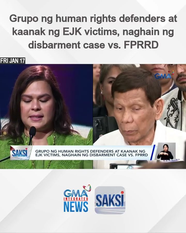 Grupo ng human rights defenders at kaanak ng EJK victims, naghain ng disbarment case... | Saksi