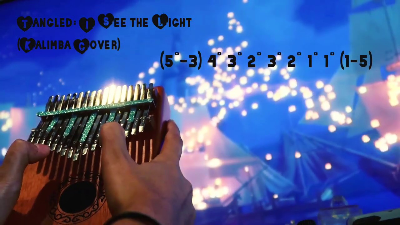 I See The Light Tangled Kalimba Cover With Numbered Notation
