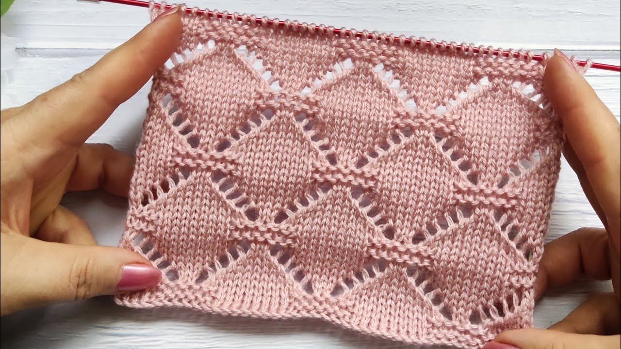 Diamond Stitch Knit Pattern | Rautenmuster stricken | Punto Rombi ai ferri| Point Losanges au Tricot