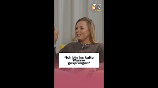 Helena musste ins kalte Wasser springen