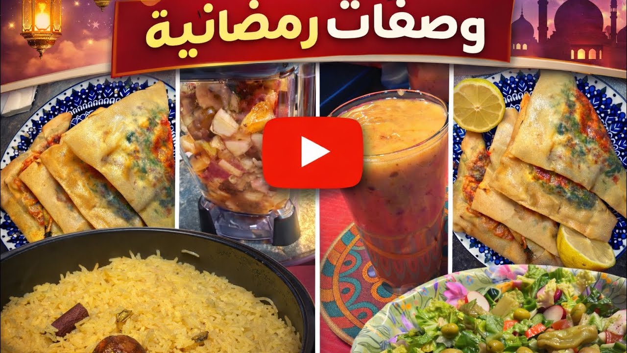 دبارتي لليوم 12 من رمضان الروز بسماتي بالشعرية 👌و بريك باللحم و الجبن و سلاطة تعمل كيف 😋و سموذي بنة 