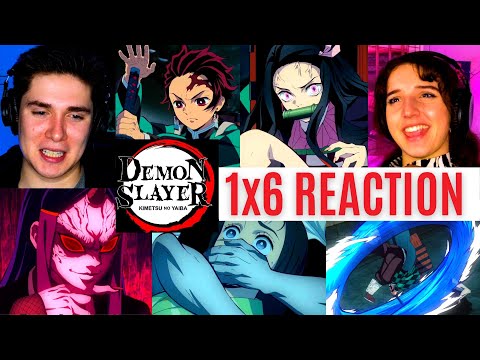 REACTING to *1x6 Demon Slayer: Kimetsu no Yaiba* DEMON FIGHT (First Time Watching) Shonen Anime