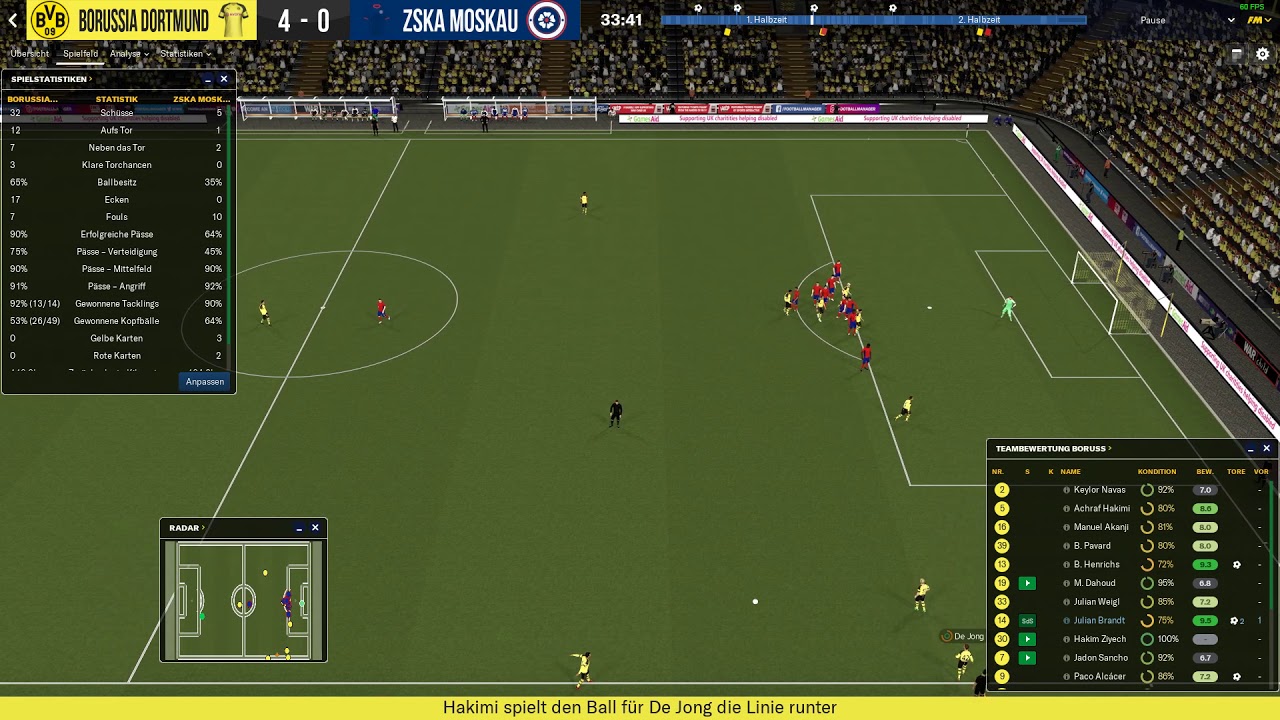 FM19 - Borussia Dortmund 4 - 0 ZSKA Moskau - UEFA Champions League 1. Group Match