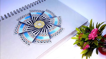 How to Draw Geometric Optical Illusion Art|3D Trick Art on Paper Tutorial|3D Line Illusion on Paper